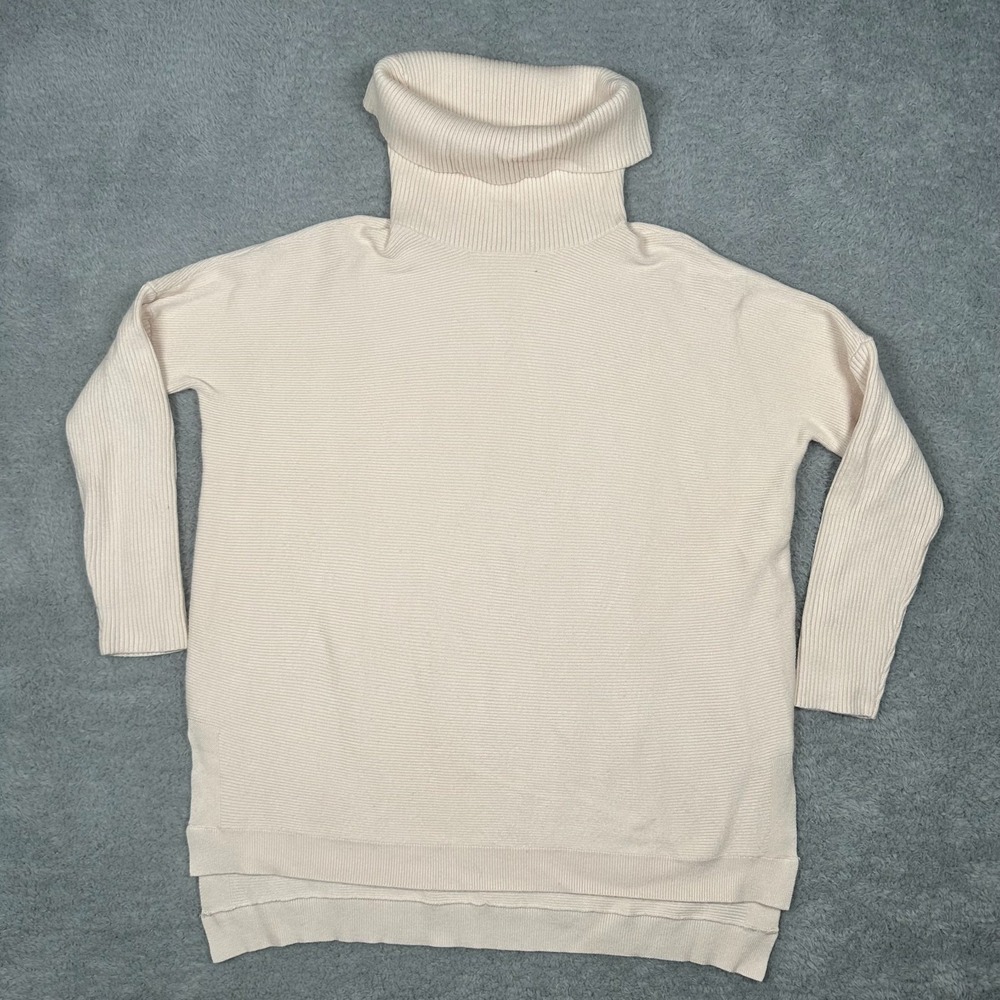 Anrabess Sweater Women's M‎ Cream Color Dolman Sleeves Turtle Neck Oversized